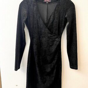 Betsey Johnson Collection Crocodile Print Velour Dress